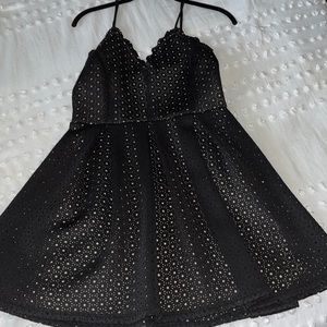 Black cutout design dress